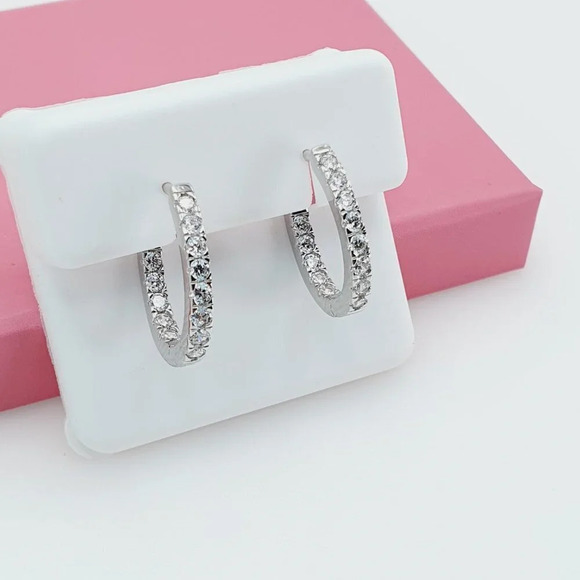 "925 Sterling Silver Cubic Zirconia Earrings, U19254669 - Picture 6 of 11